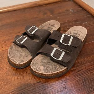 Muk Luks Slide Double Buckle Sandals